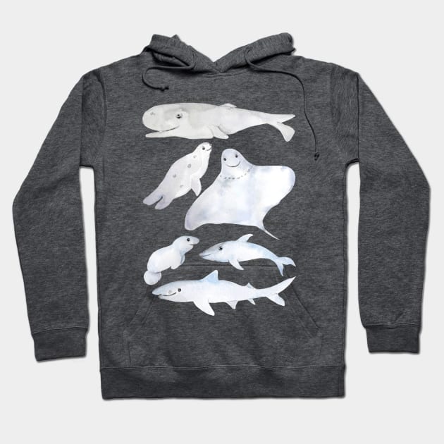 smiling sea animals Hoodie by colorandcolor